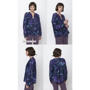 Xirena Blair Top - Size Small - Everlee Batik Cotton Silk